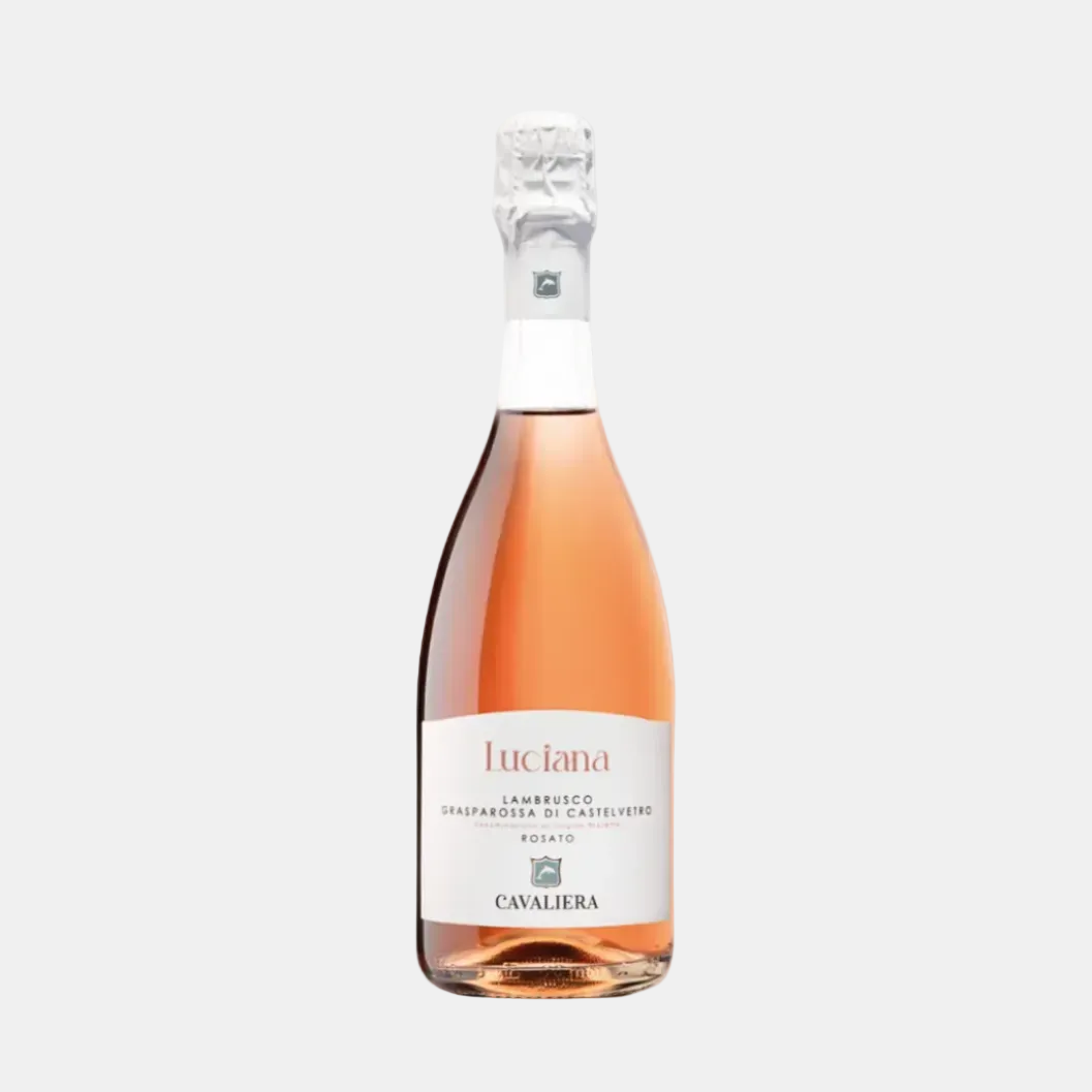 Luciana  - Lambrusco Grasparossa Rosato di Castelvetro D.O.P. -  Droge mousserende Biologisch rosé wijn - Cavaliera